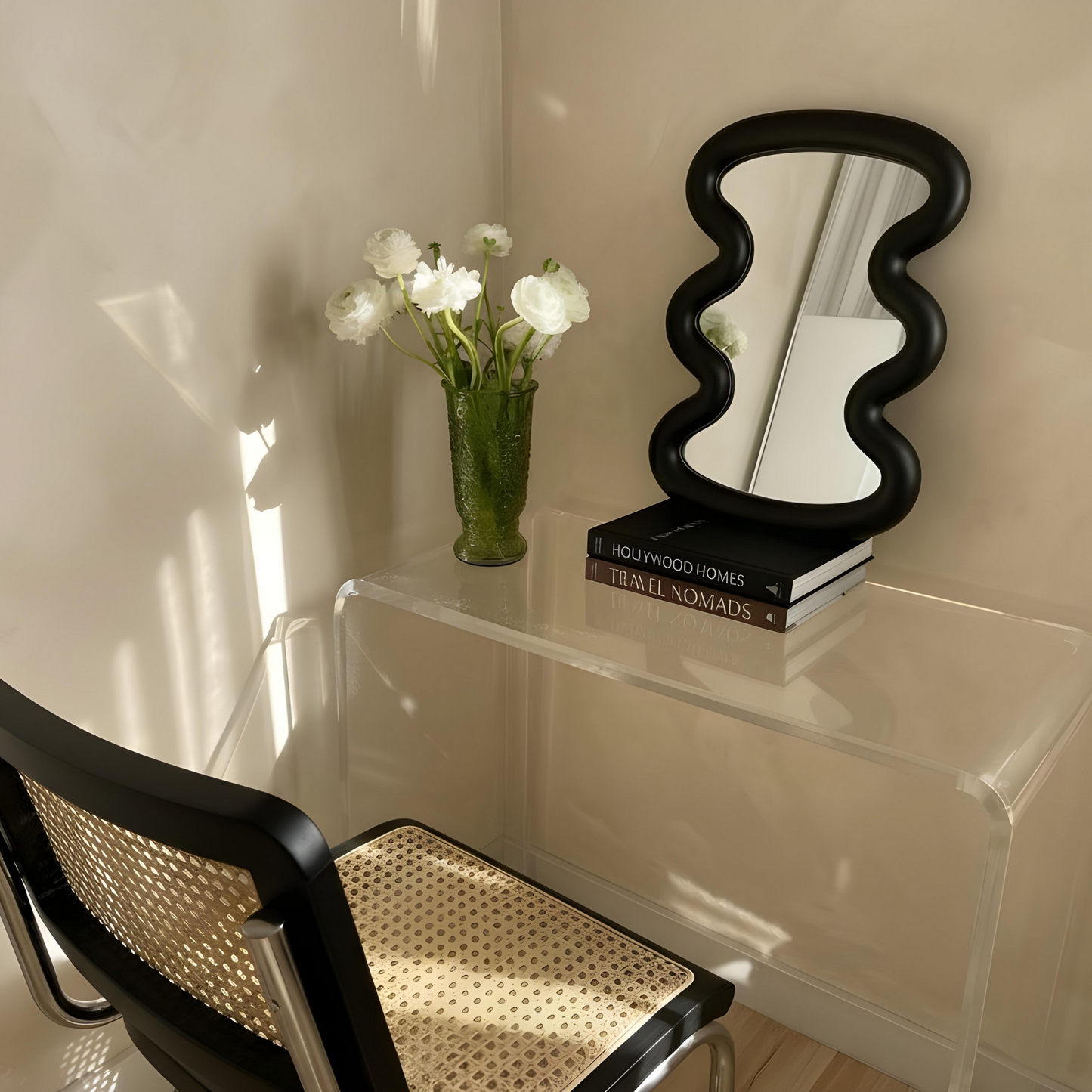 Espejo de Tocador Ondas Negro