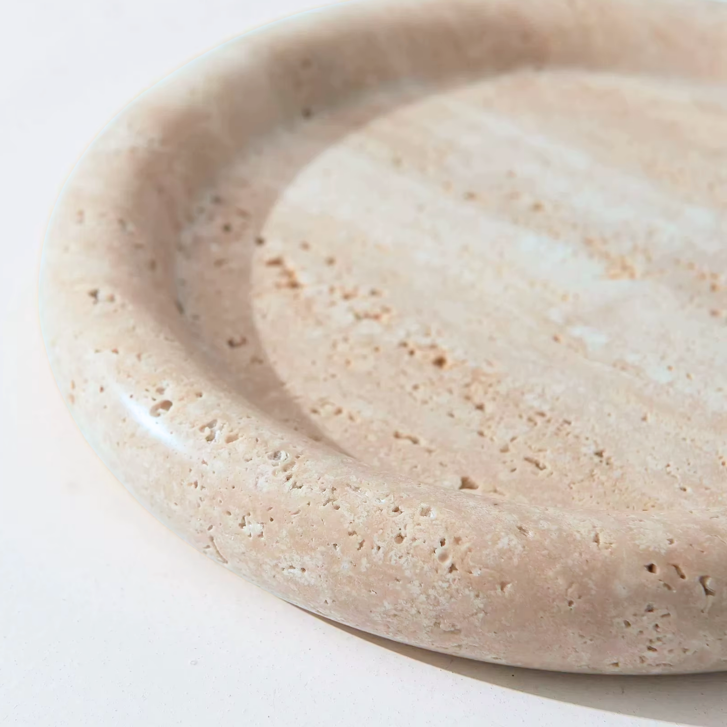 PREVENTA - Bandeja Redonda de Piedra Ambar Travertino