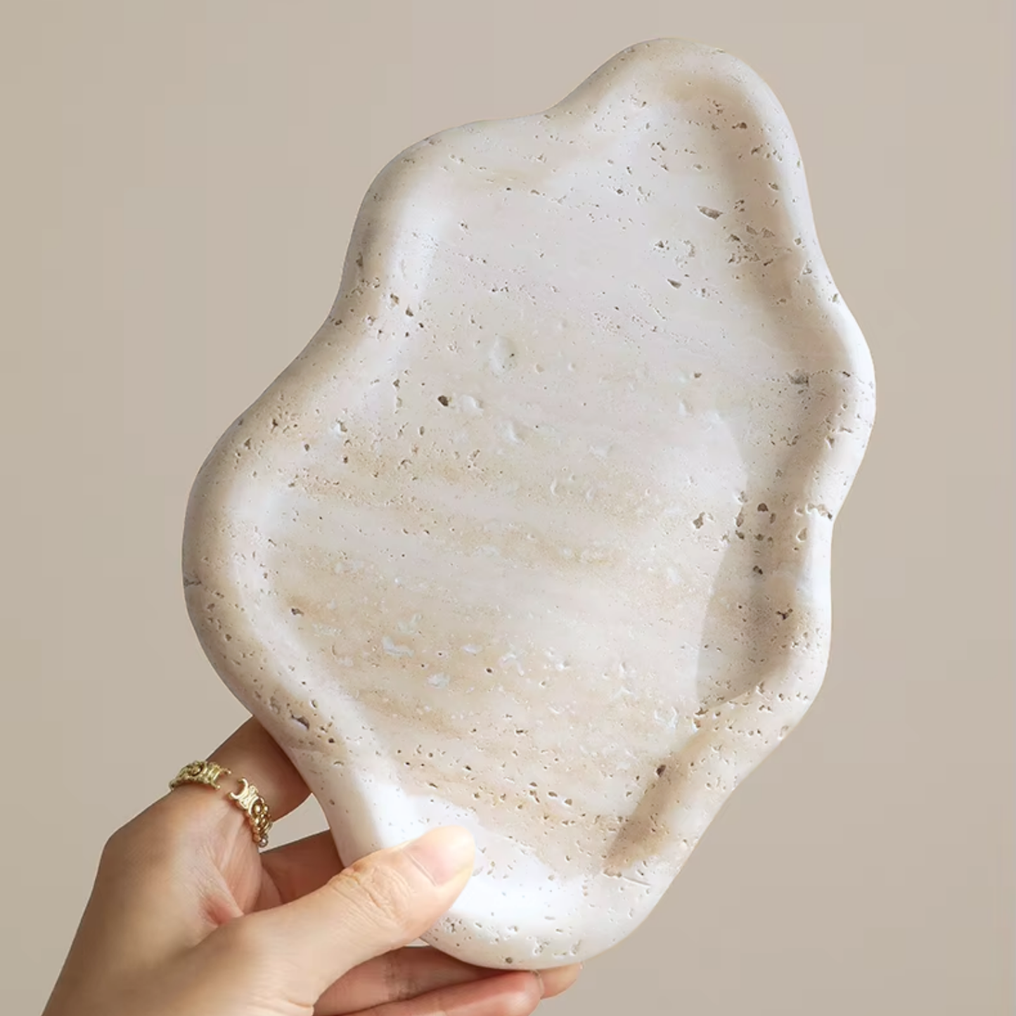 PREVENTA - Bandeja de Piedra Irregular Cloud Travertino