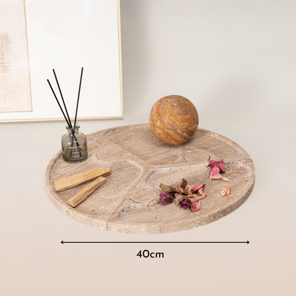 PREVENTA - Bandeja de Piedra Puzzle Travertino Deco y Aperitivos