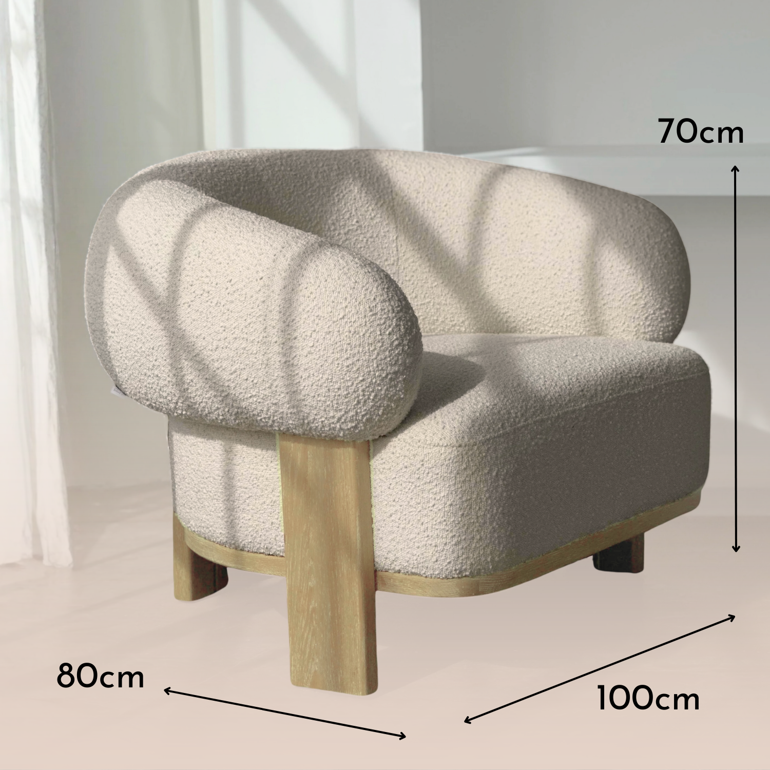 Sofá Poltrona Sessel Sherpa Crema
