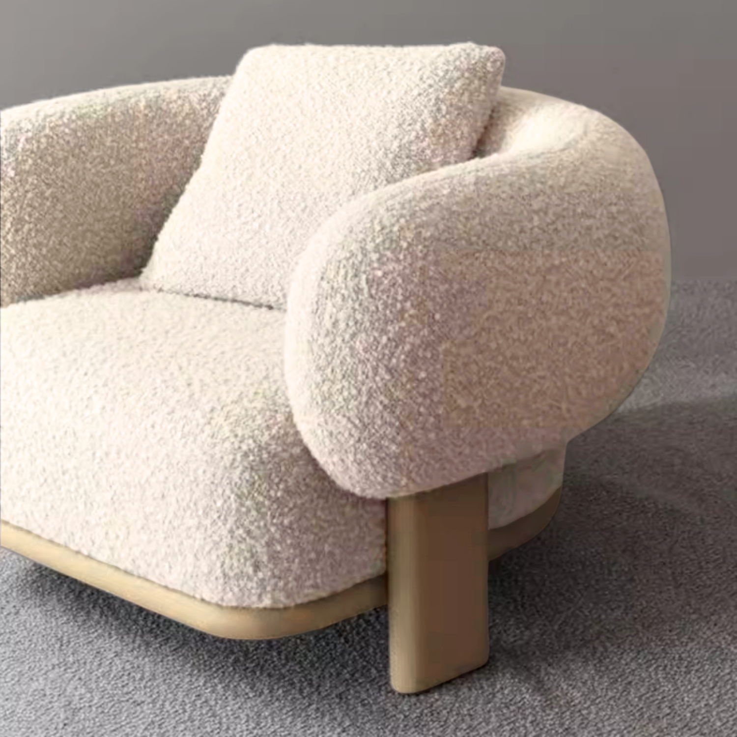 Sofá Poltrona Sessel Sherpa Crema