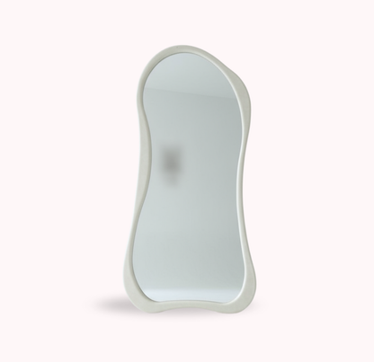 Espejo Asimetrico Cuerpo Entero Madera Blanco 180X80cm
