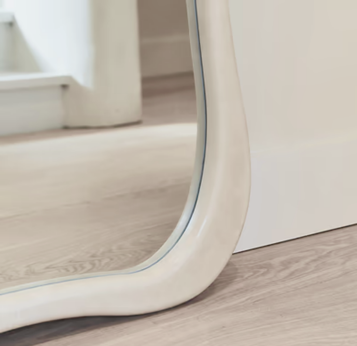 PREVENTA - Espejo Asimetrico Cuerpo Entero Madera Blanco 180X80cm