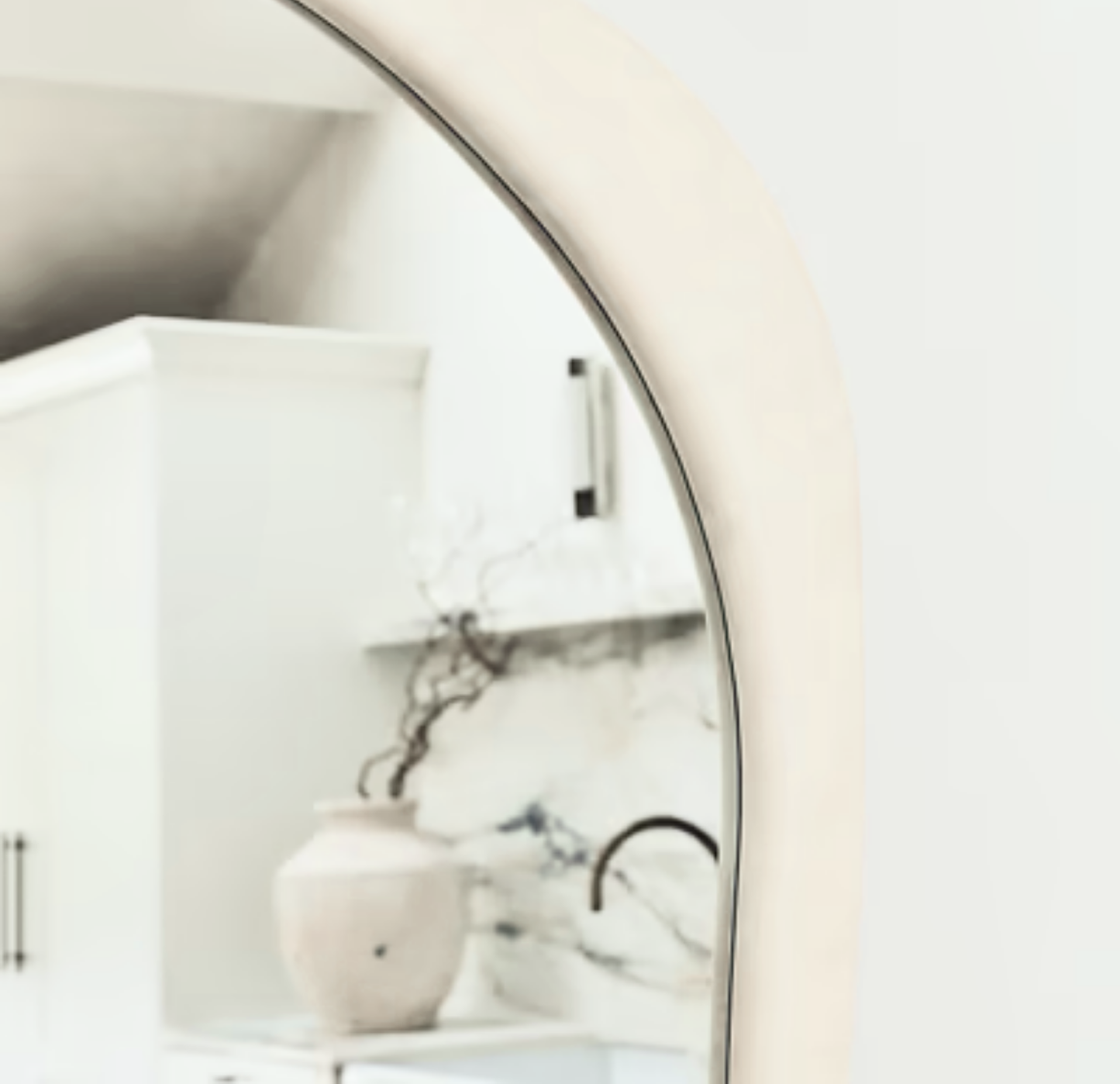 PREVENTA - Espejo Asimetrico Cuerpo Entero Madera Blanco 200X100cm