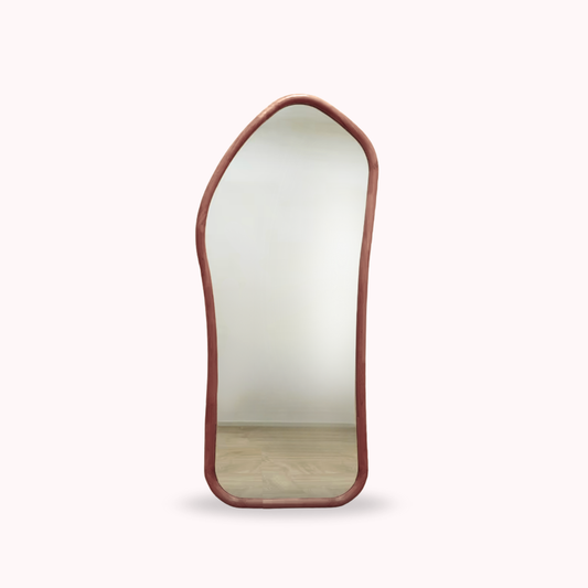 Espejo Irregular Cuerpo Entero Madera Color Roble 180x80cm