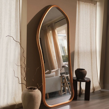 PREVENTA - Espejo Irregular Cuerpo Entero Madera Color Roble 180x80cm
