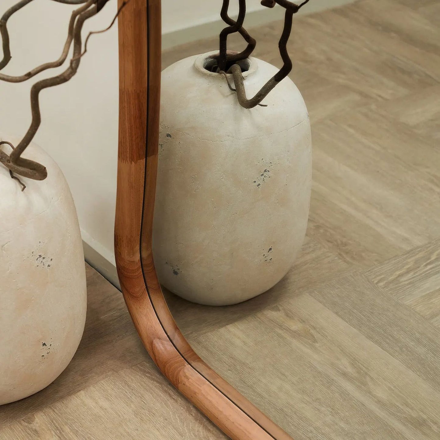 Espejo Irregular Cuerpo Entero Madera Color Roble 200x100cm