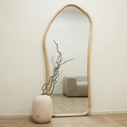 PREVENTA - Espejo Irregular Cuerpo Entero Madera Color Abedul 180x80cm
