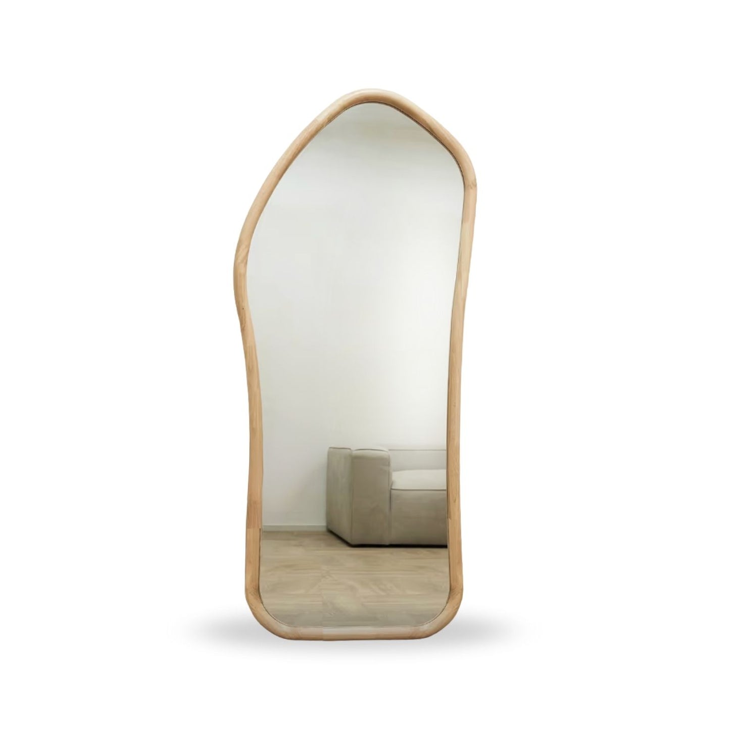 Espejo Irregular Cuerpo Entero Madera Color Abedul 200x100cm