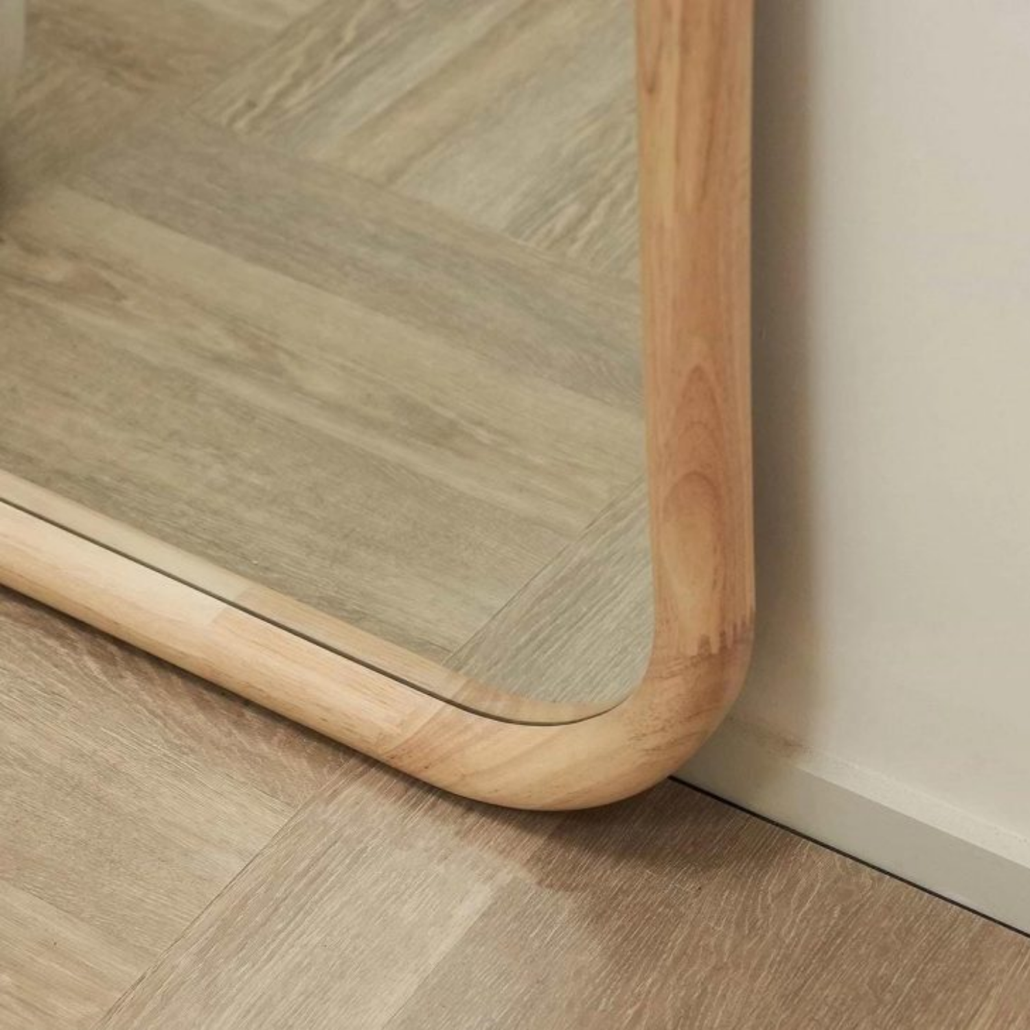 Espejo Irregular Cuerpo Entero Madera Color Abedul 200x100cm