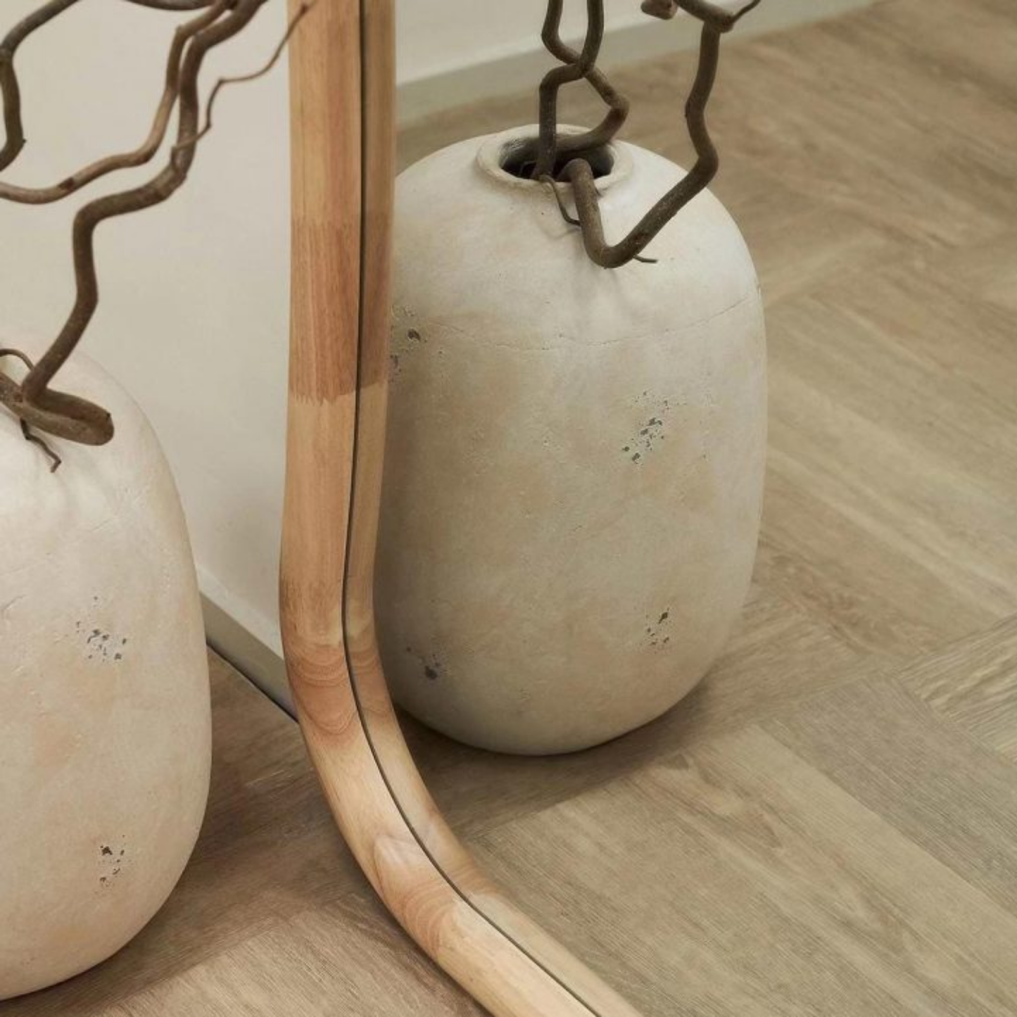 PREVENTA - Espejo Irregular Cuerpo Entero Madera Color Abedul 200x100cm