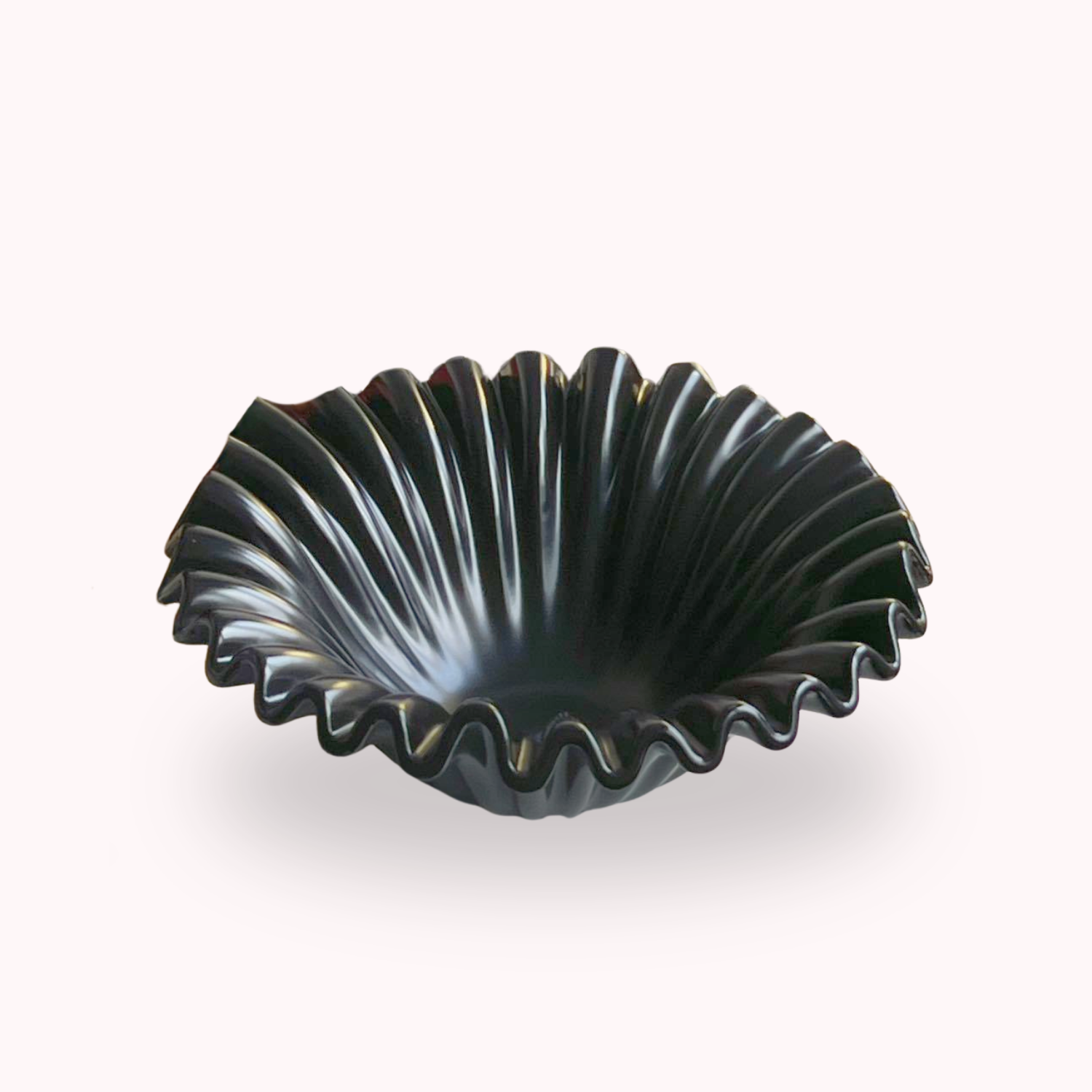 Fuente estilo Frutero Cerámica Shell Negro