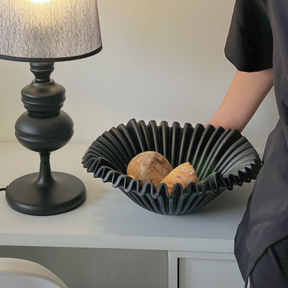 PREVENTA - Fuente estilo Frutero Cerámica Shell Negro