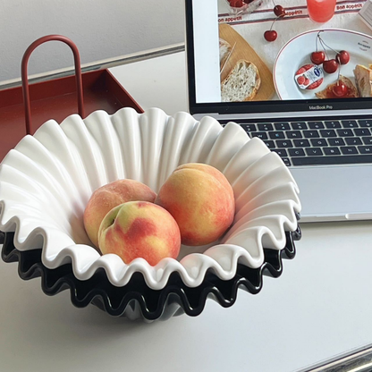 PREVENTA - Fuente estilo Frutero Cerámica Shell Blanco