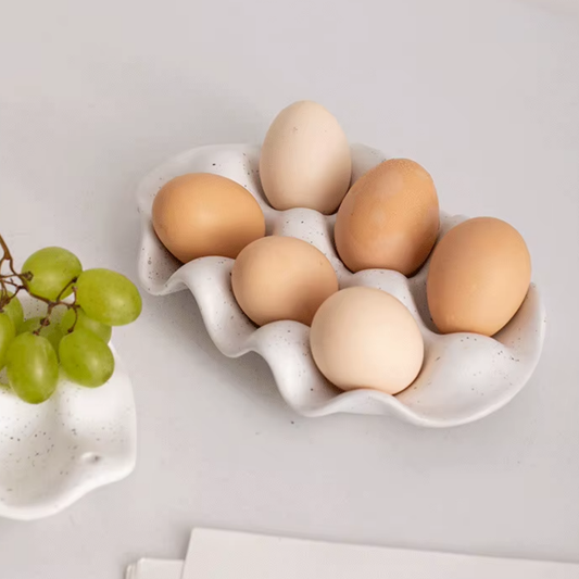 PREVENTA - Huevera de Cerámica Minimalista 6 unidades