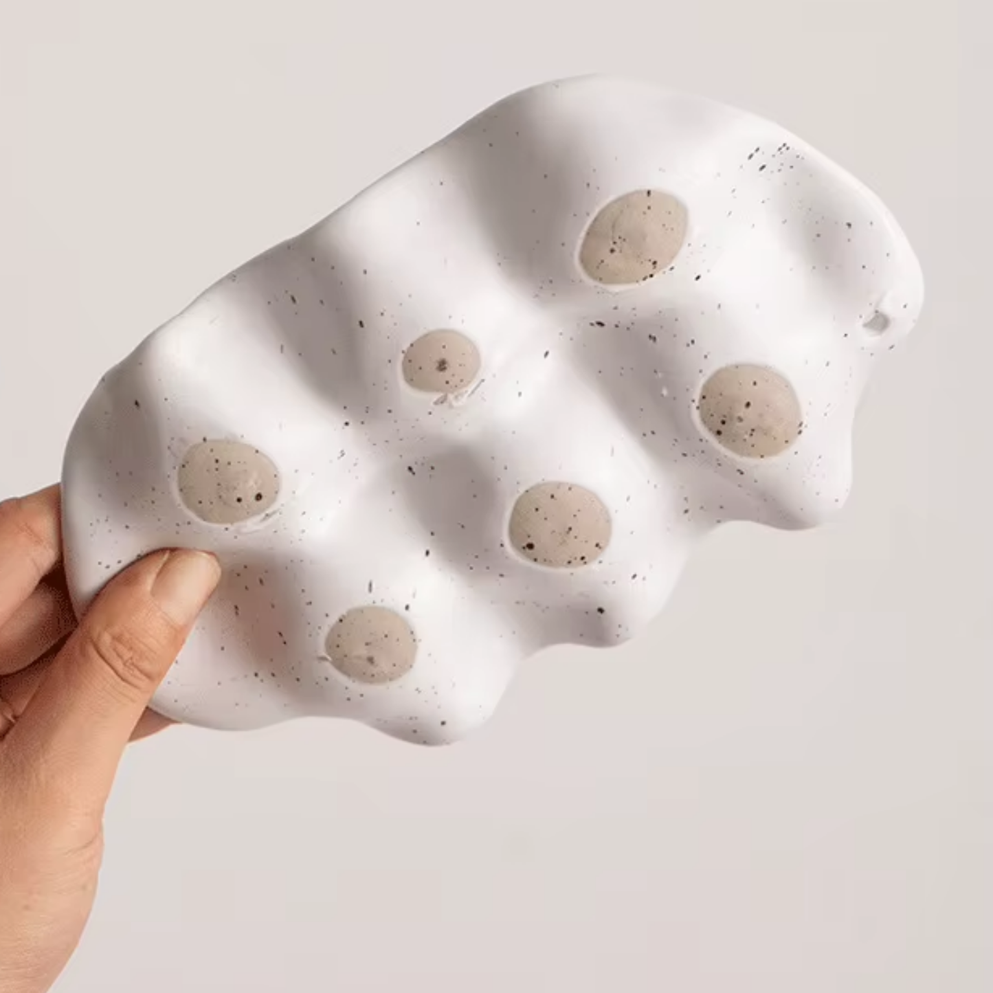 PREVENTA - Huevera de Cerámica Minimalista 6 unidades