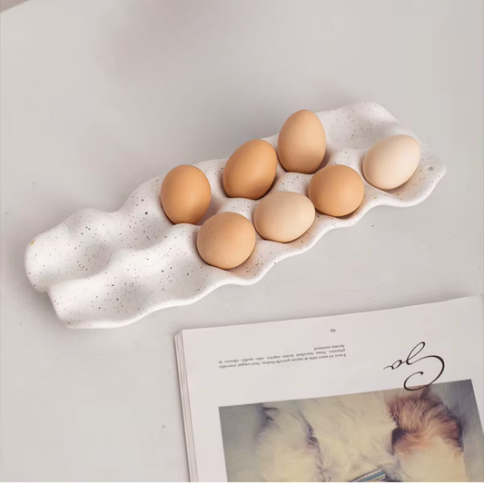 PREVENTA - Huevera de Cerámica Minimalista 12 unidades
