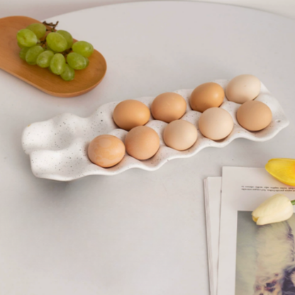 PREVENTA - Huevera de Cerámica Minimalista 12 unidades