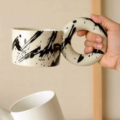 PREVENTA - Tazon Mug Cerámica Tinta Donuts 350ml