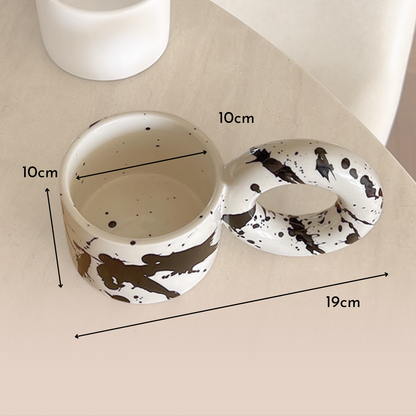 PREVENTA - Tazon Mug Cerámica Tinta Donuts 350ml