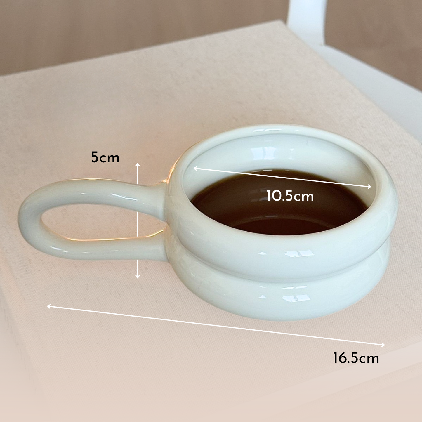 PREVENTA - Taza de Cerámica Bubba White 250 ml