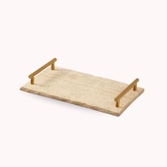 Bandeja Travertino Natural Stones Asa Dorada