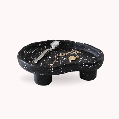 Bandeja Cerámica Pepper Terrazo Negro