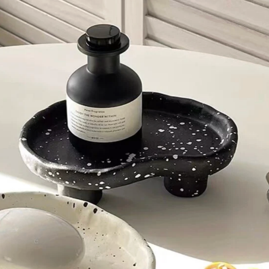 Bandeja Cerámica Pepper Terrazo Negro