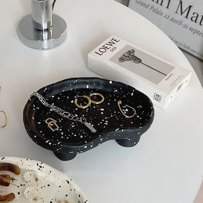 Bandeja Cerámica Pepper Terrazo Negro