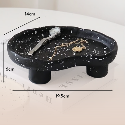 Bandeja Cerámica Pepper Terrazo Negro