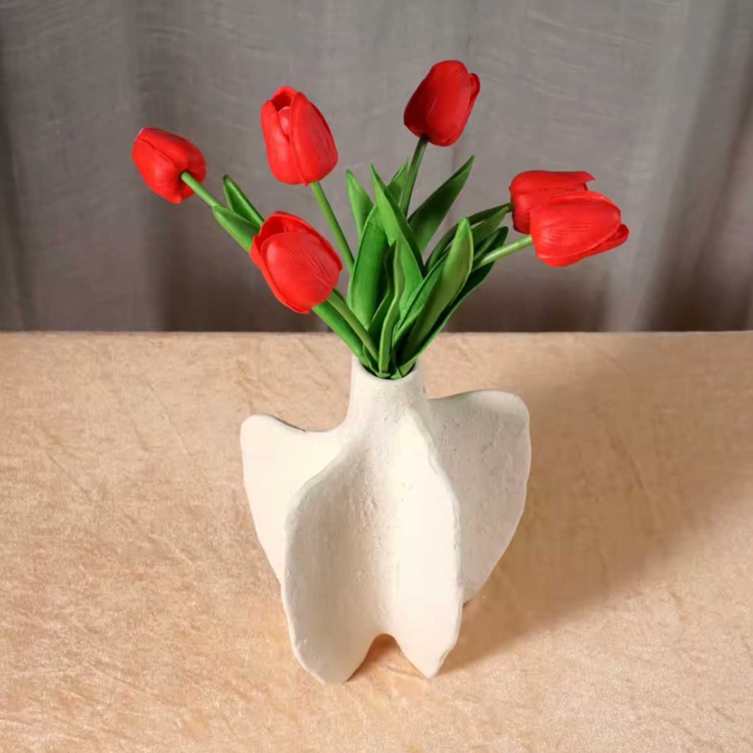 PREVENTA - Escultura Deco Jarron Pimiento Blanco
