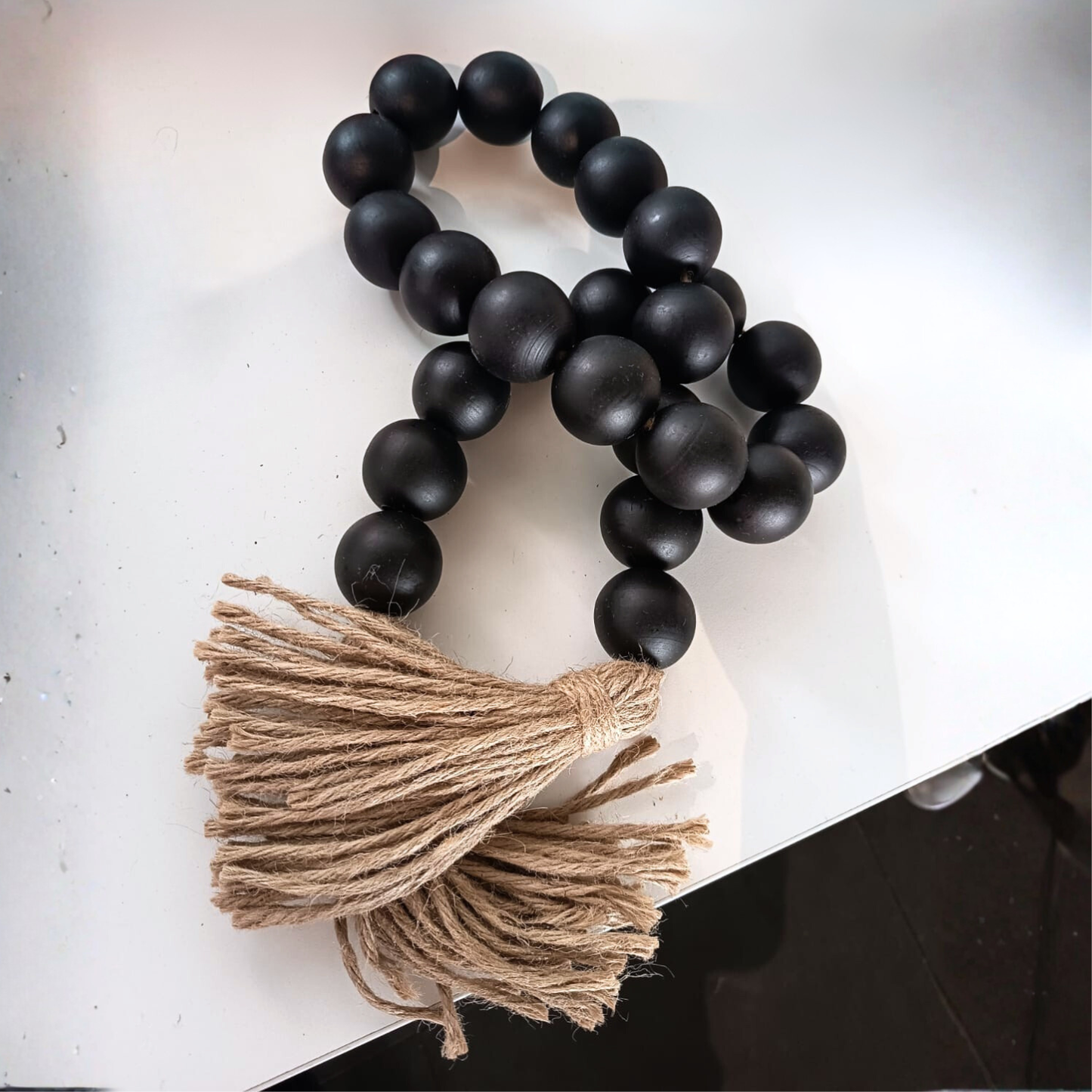 Guirnalda Madera Rosario Deco Negro