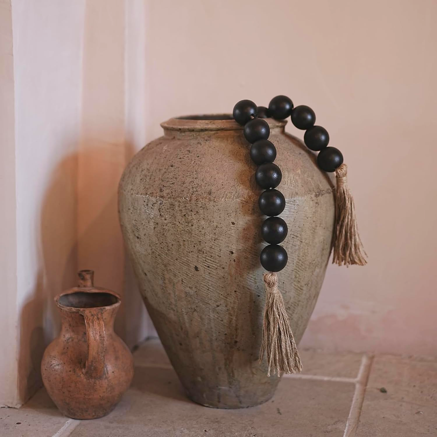 Guirnalda Madera Rosario Deco Negro