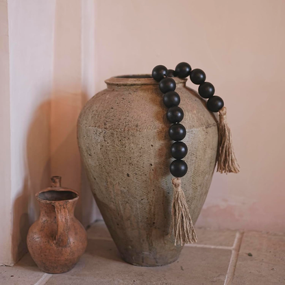 Guirnalda Madera Rosario Deco Negro