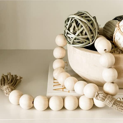 Guirnalda Madera Rosario Deco Natural