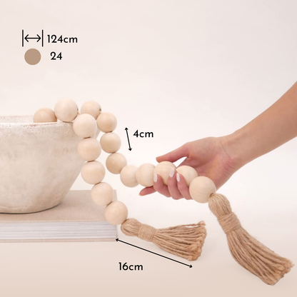 Guirnalda Madera Rosario Deco Natural