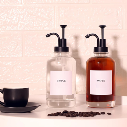 PREVENTA - Dispensadores de Vidrio 500ml Botella Luxe Set 2un Negro