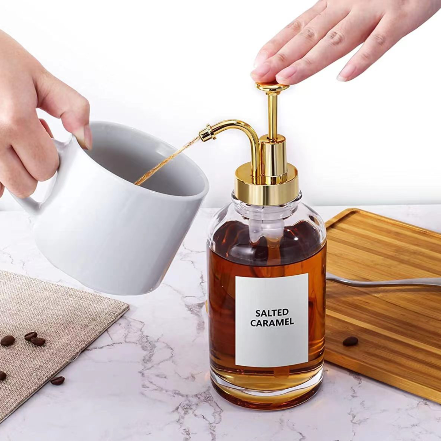 Dispensadores de Vidrio 500ml Botella Luxe Set 2