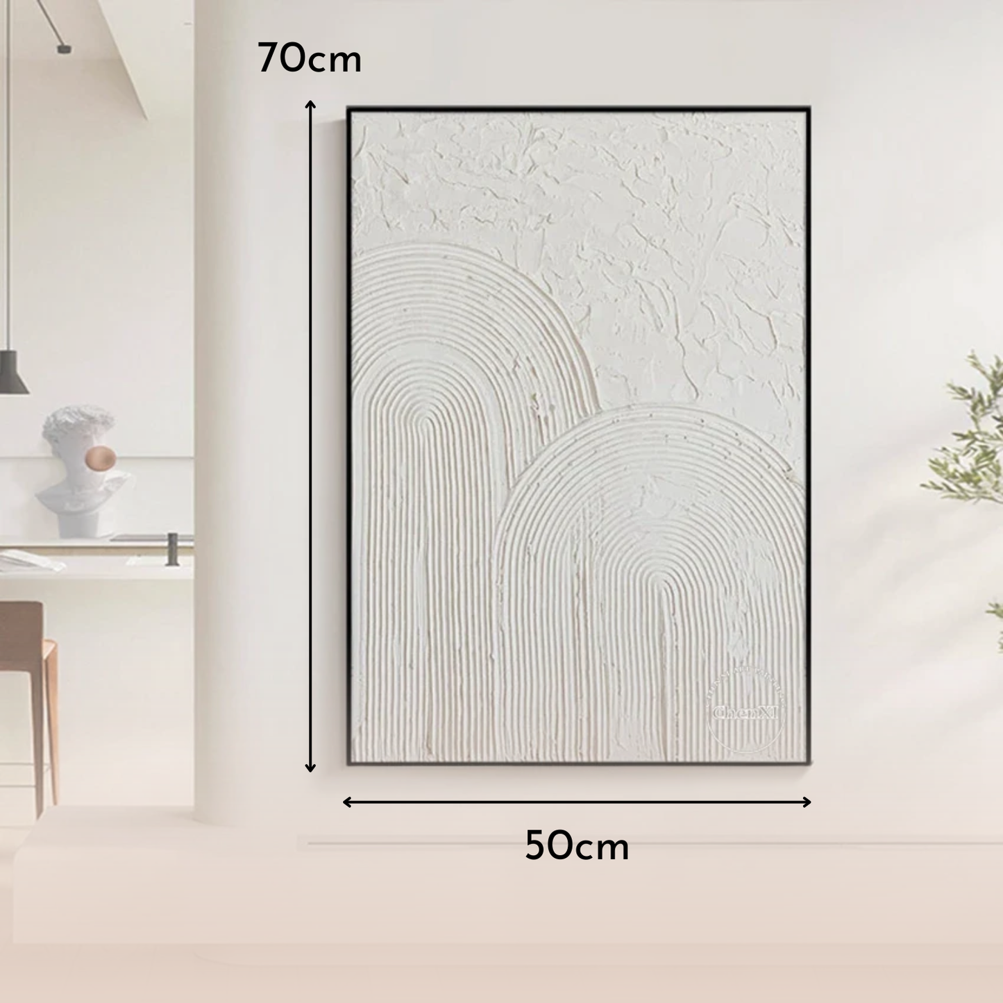 PREVENTA - Cuadro Textura Acrílico Arte Minimalista 70x50cm