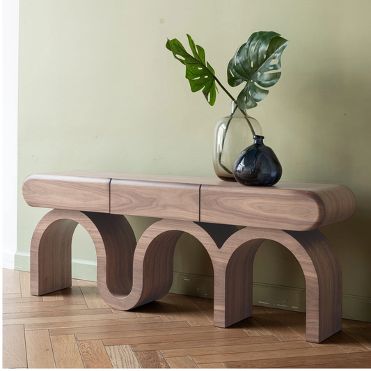 PREVENTA - Mesa de Arrimo Triple Curve de Madera