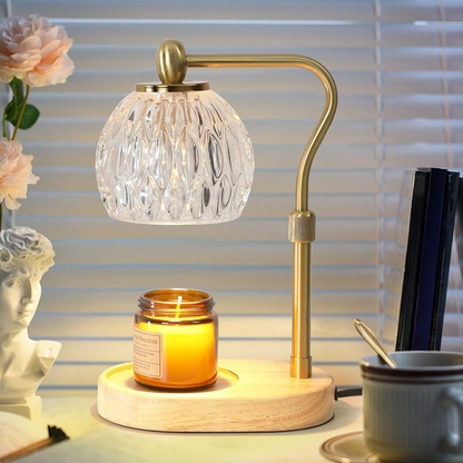 PREVENTA - Lampara Calentadora de Velas Aromaticas Farol Dorado