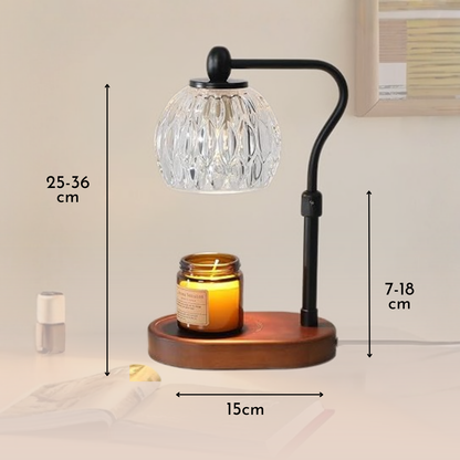 Lampara Calentadora de Velas Aromaticas Farol Negro