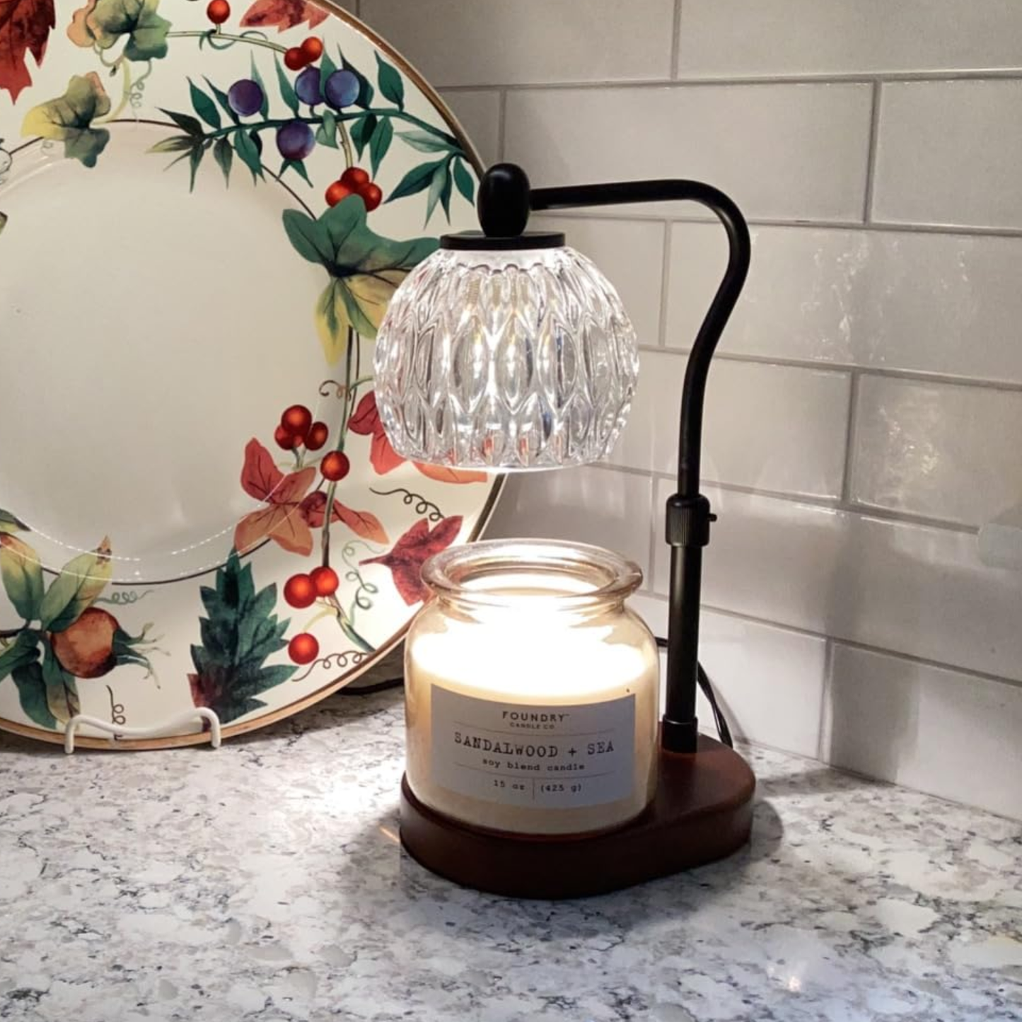 PREVENTA - Lampara Calentadora de Velas Aromaticas Farol Negro