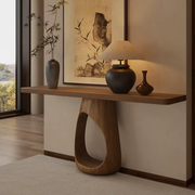 PREVENTA - Mesa Arrimo Nido Madera Maciza Tono Nogal
