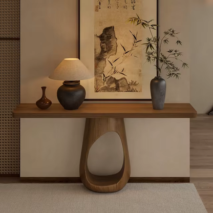 Mesa Arrimo Nido Madera Maciza Tono Nogal