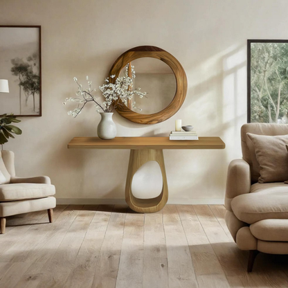 Mesa Arrimo Nido Madera Maciza Roble