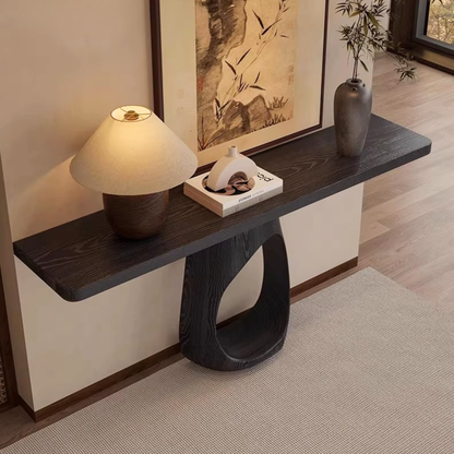 Mesa Arrimo Nido Madera Maciza Tono Ebano