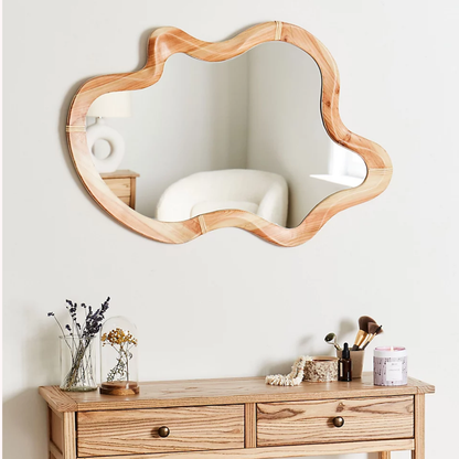 PREVENTA - Espejo Modern Wave Madera Tono Arce 90x60cm