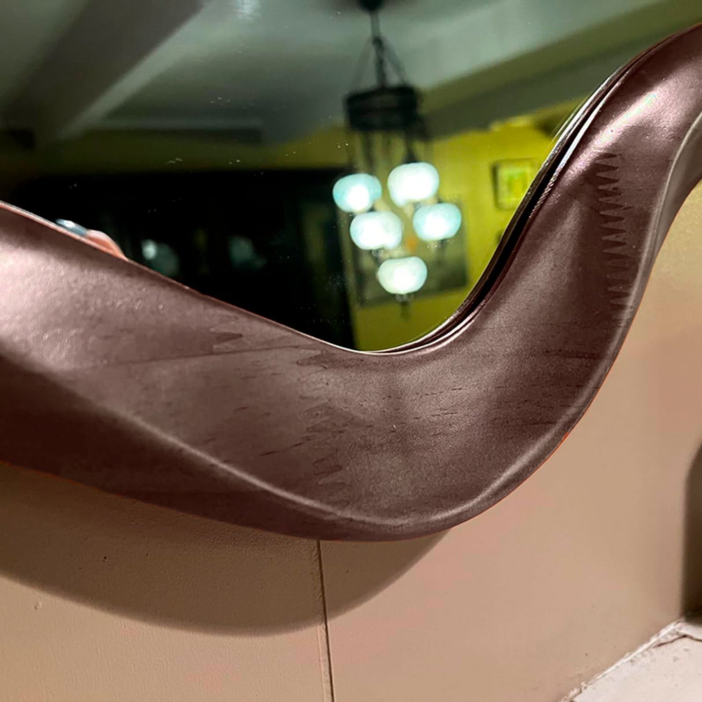 PREVENTA - Espejo Modern Wave Madera Tono Caoba 90x60cm